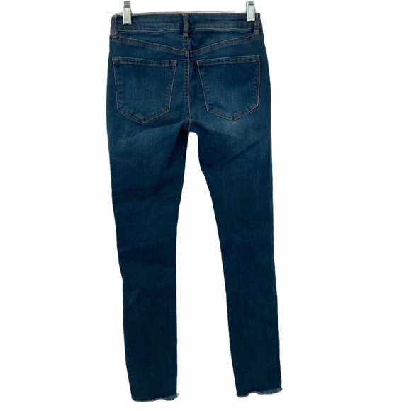 Refuge Jeans Distressed Womens Raw Hem Blue Size 0 - Picture 5 of 6